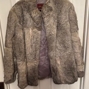 Vintage Sergio Valente Gray Rabbit Coat Fur is from France Size L